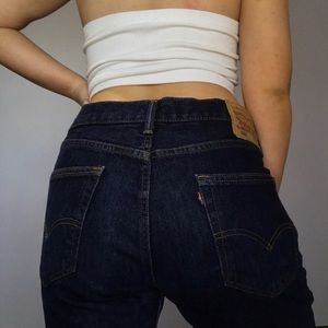 Levis 505 Straight leg dark wash jeans